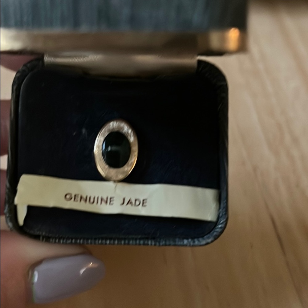 Jade tie tack